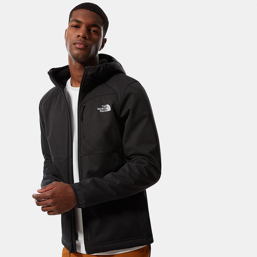 The North Face Lightweight Shell Jackets Mens Australia - The North Face Quest Hooded Softshell Blac